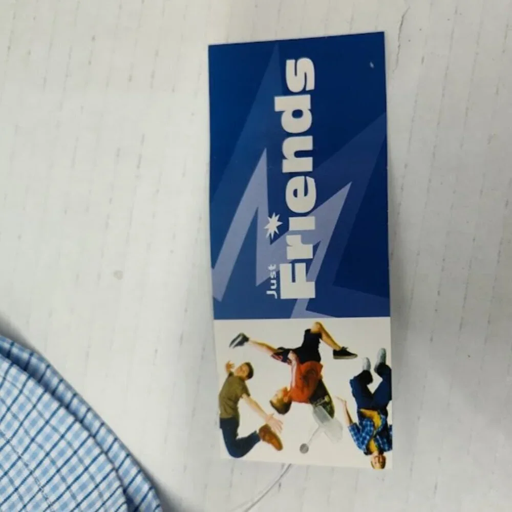 Just Friends Button Down Y2K Dress Shirt Blue Boy 2T NWT